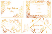 Gold Card templates and floral items, a Card Template by AnastasiyaOleynik (Thumbnail 3 of 9)