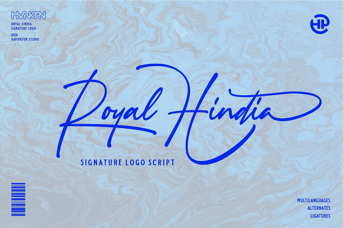 ROYAL HINDIA | Signature Logo Script, a Handwritten Font by Havinkpen (Photo 1 of 8)