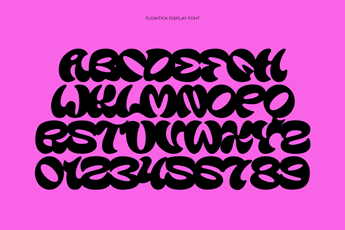 Flowtica - Groovy Bold Font, a Sans Serif Font by limitype (Photo 7 of 12)