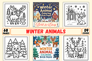 Winter Animal Coloring Book Pages, an Animal Illustration by Ink Gallery (Thumbnail 1 of 3)