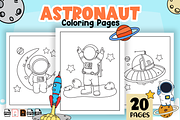 Space & Astronaut Coloring Pages, a Technology Illustration by Sultana177 (Thumbnail 1 of 3)