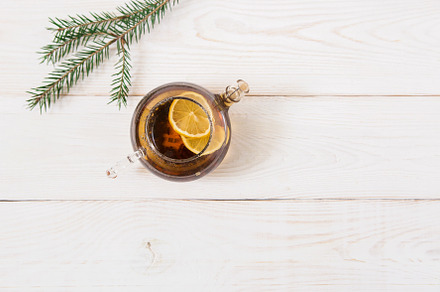 Teapot with black tea and lemon, a Food & Drink Photo by Kolomiyets Viktoriya