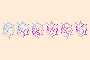 Kushina Monogram Font Logo, a Symbol Font by MC Creative (Thumbnail 8 of 8)