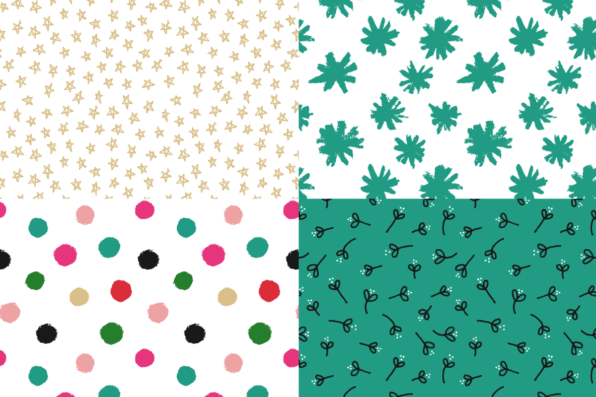 Glam Holiday Seamless Patterns preview 3