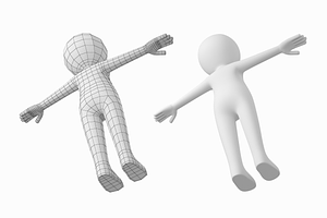 Stylized Stickman In T-Pose