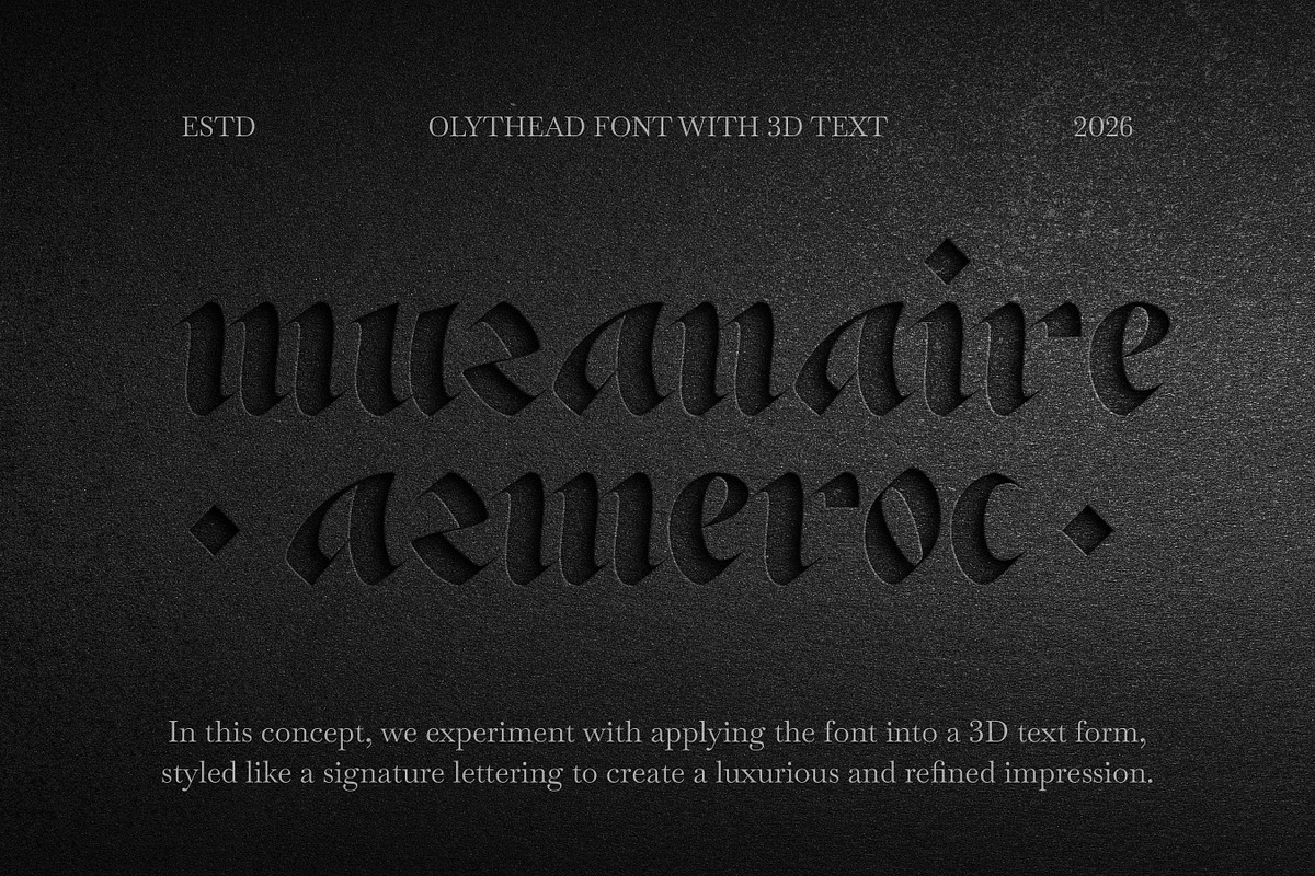 Olythea - Black Calligraphy Font, a Blackletter Font by Flawless And Co (Photo 6 of 10)