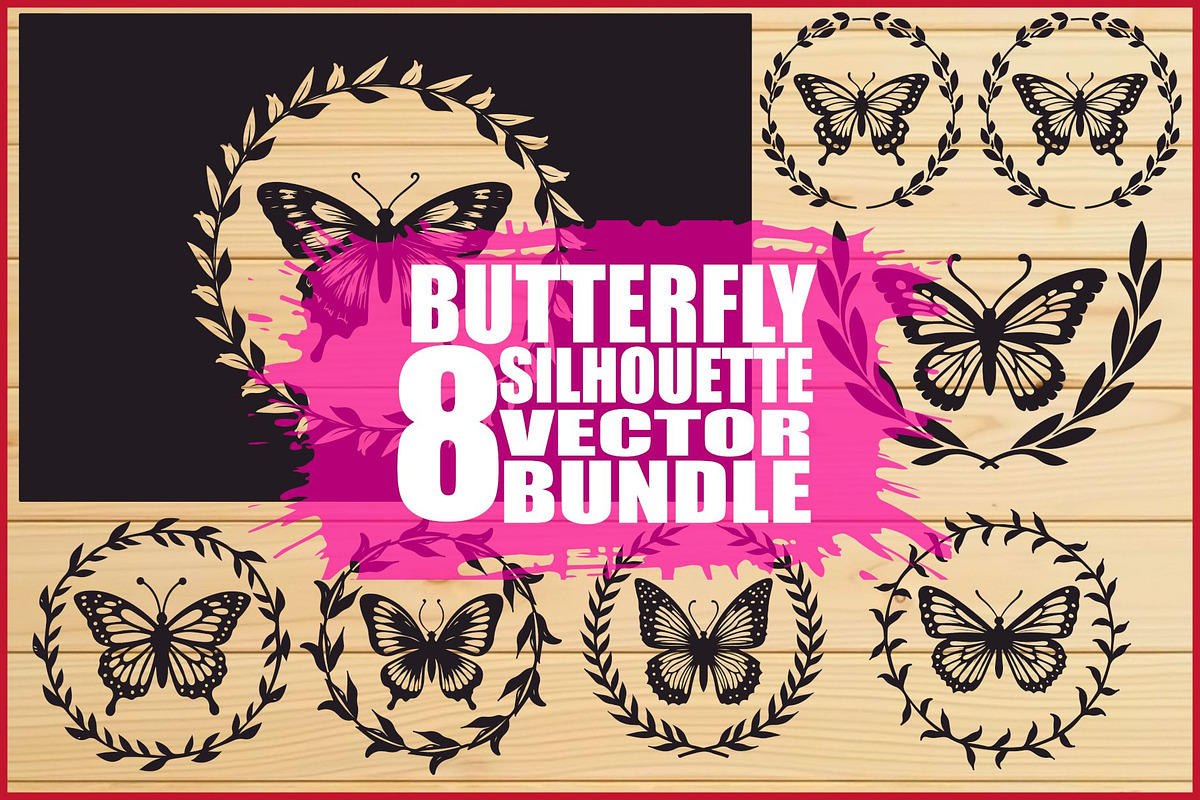 Elegant Butterfly Set, an Illustration by Gfx_Store (Photo 1 of 9)