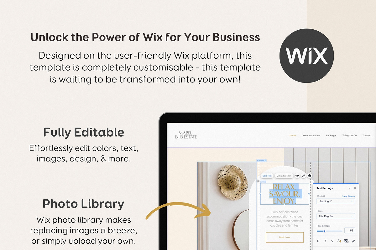 Premium Wix Template Accommodation, a Wix Template by Studio Spark* (Photo 4 of 5)