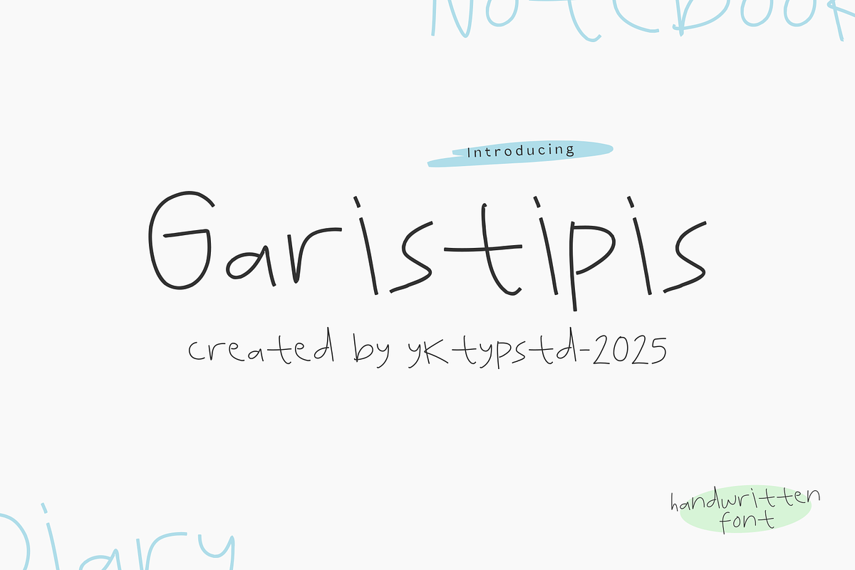 Garistipis, a Font by Yktypstd (Photo 1 of 5)