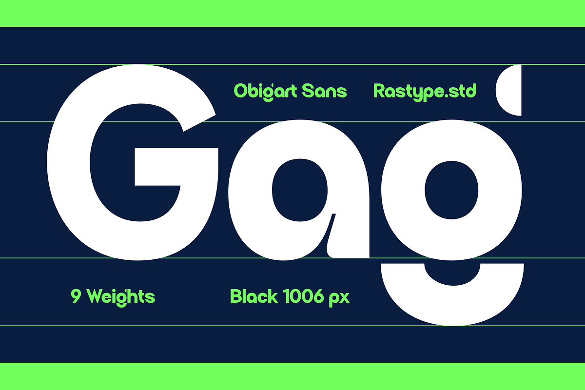 Obigart - Family Font, a Sans Serif Font by Rastype (Photo 9 of 13)