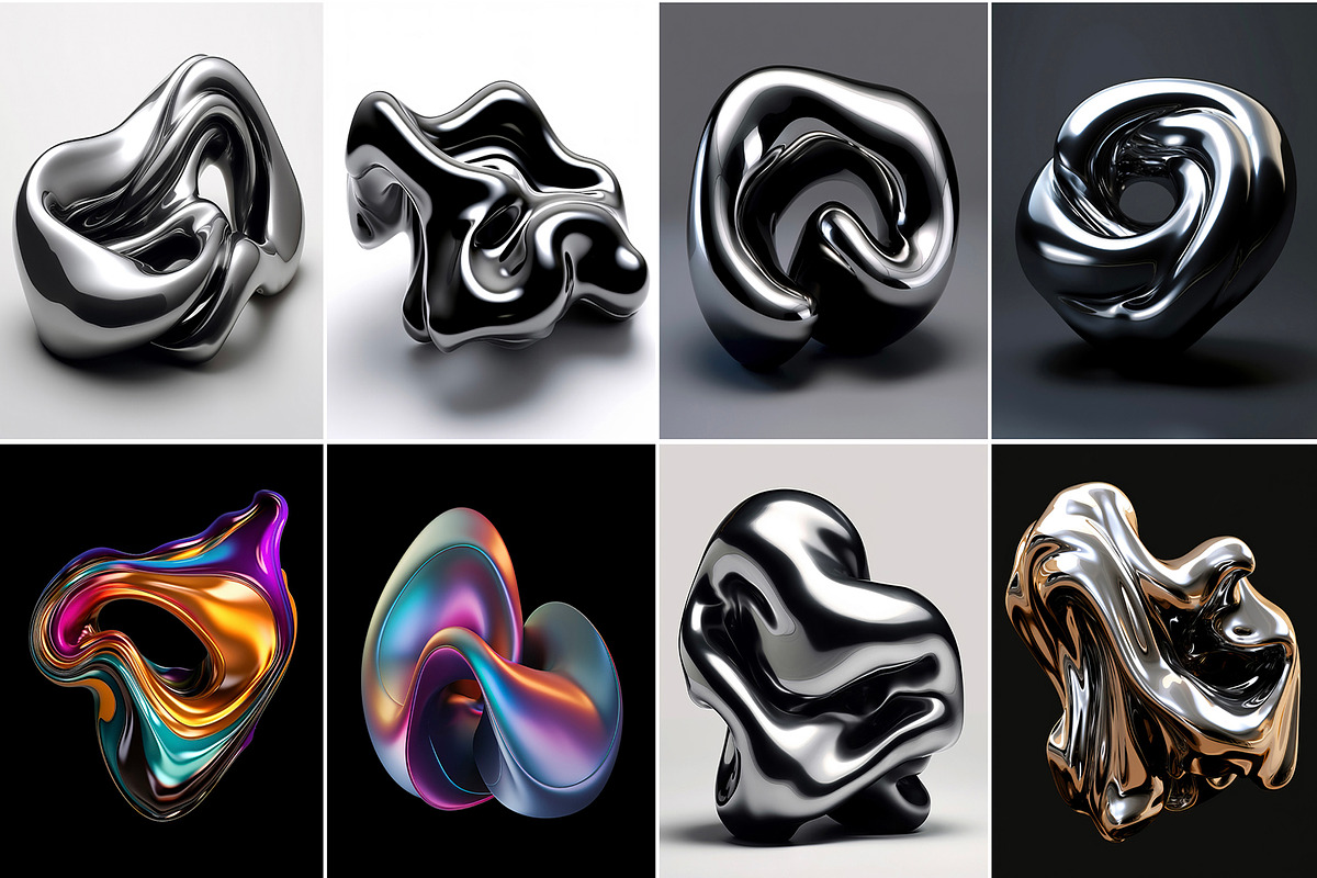 63 Abstract Gradient Shapes Graphic, an Object Graphic by Bilgep_design (Photo 3 of 8)