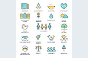 Sustainable Development Vector Icons, an Outline Icon by Julia Batsheva (Thumbnail 1 of 2)