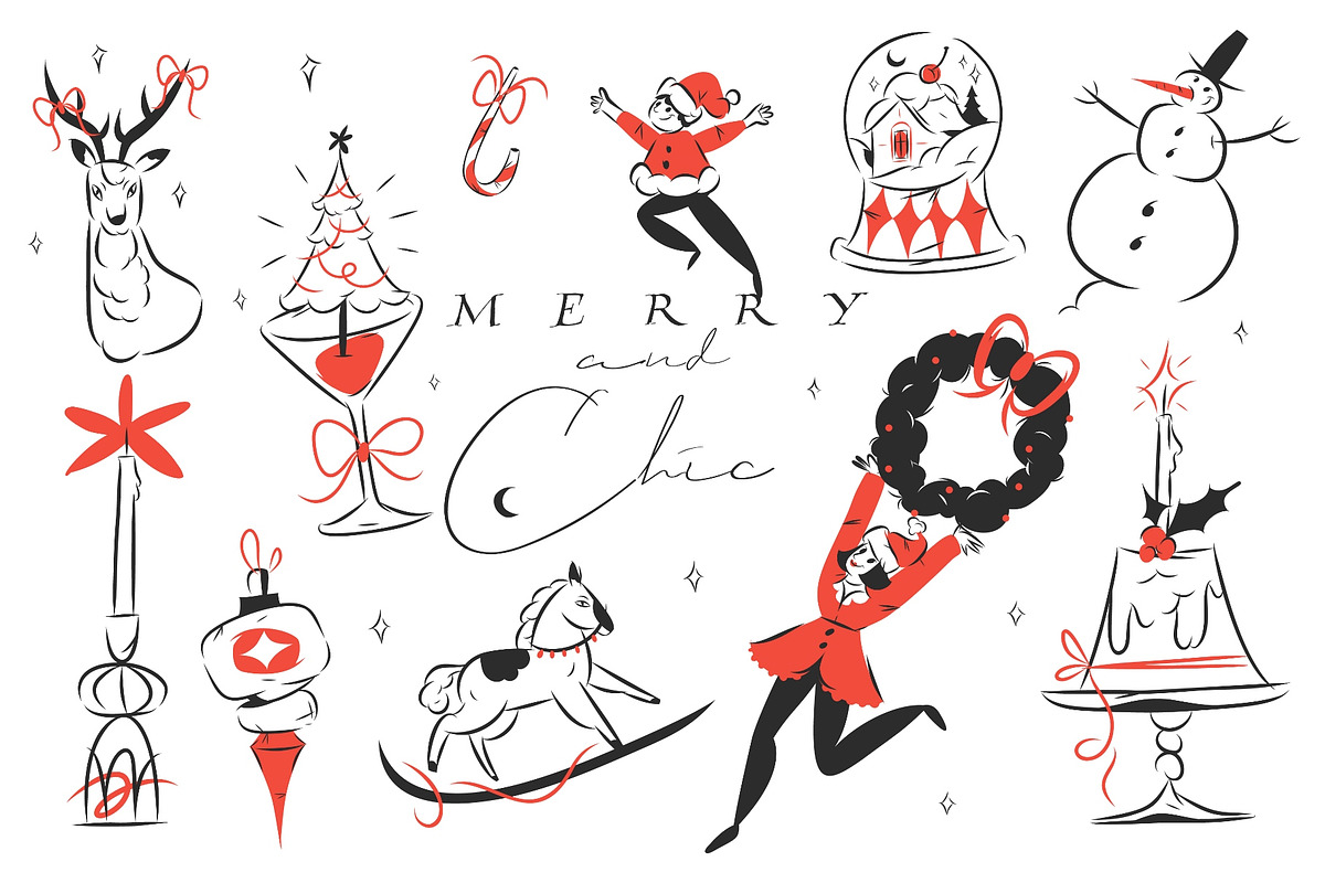 MERRY & CHIC, a Seasonal Illustration by Anastasy_helter (Photo 1 of 13)