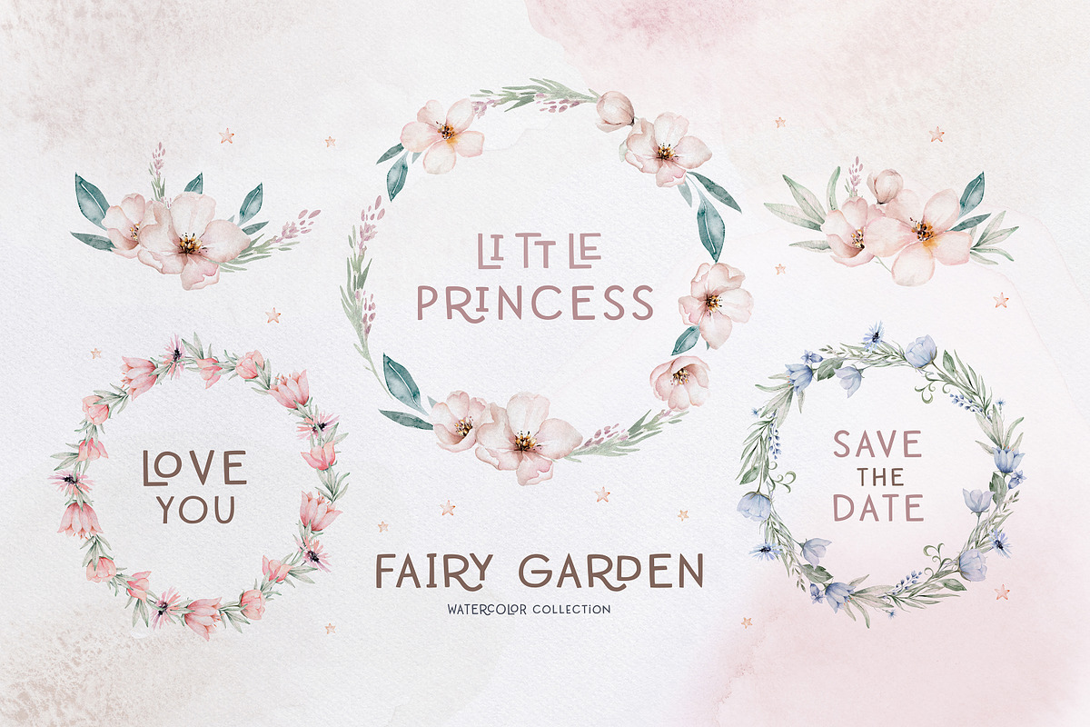 Fairy garden watercolor collection, an Object Graphic by Peace ART (Photo 11 of 14)