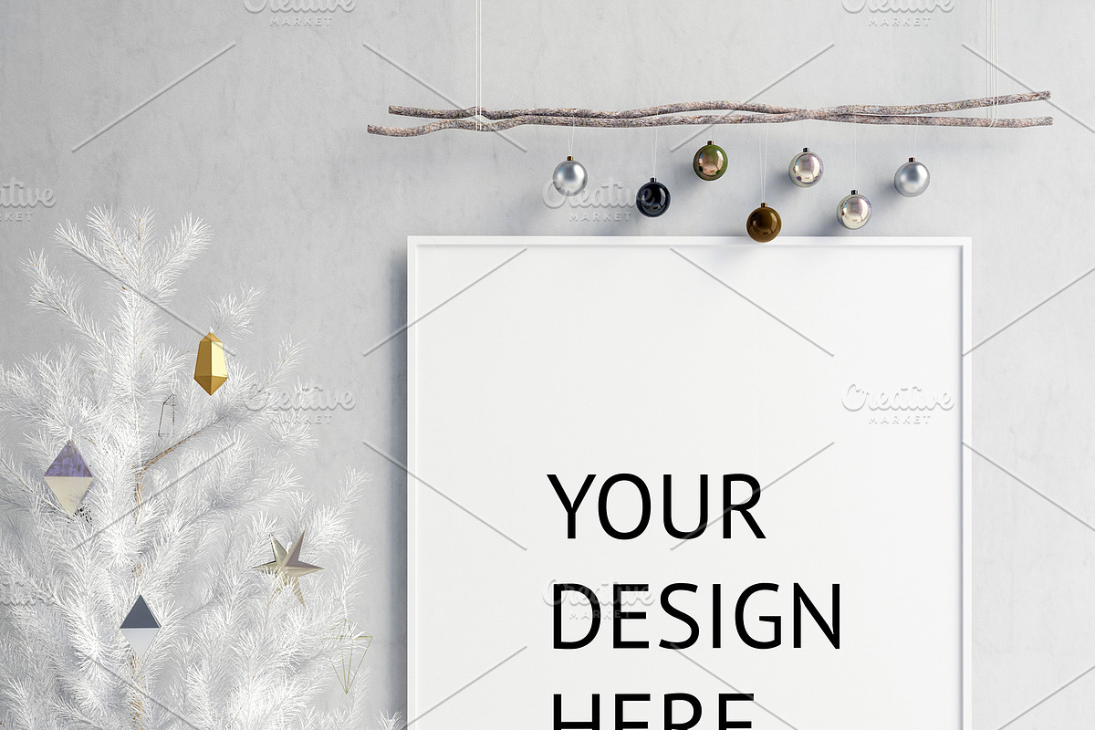 Modern Christmas interior., a Print Template by ChromiumHeart (Photo 4 of 21)