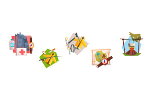 Camping Equipment and Different, an Object Illustration by TopVectors