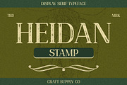 Heidan Stamp, a Serif Font by Craft Supply Co. (Thumbnail 1 of 8)