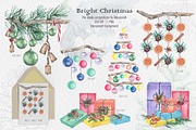 Christmas Watercolor Illustrations, a Decorative Illustration by BalanceUA (Thumbnail 2 of 18)