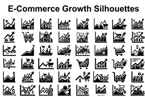 E-Commerce Growth Silhouettes, a Graphic by hafijul