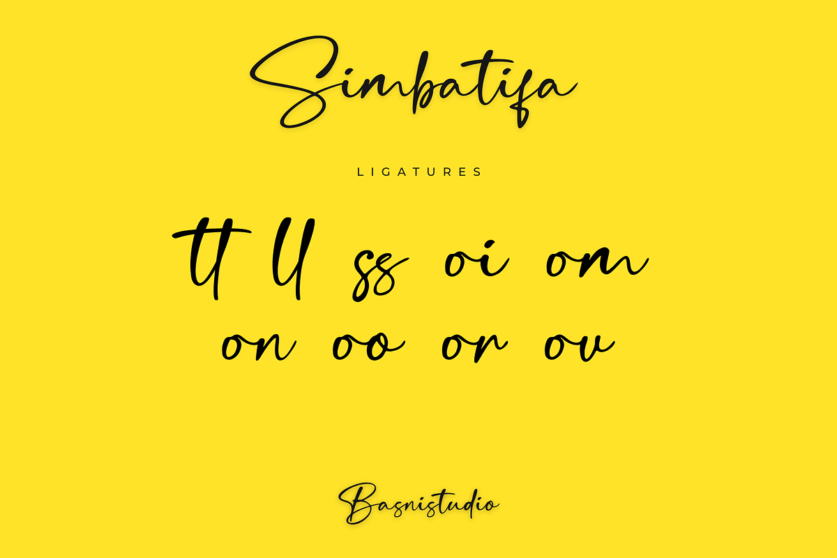 Simbatifa a Handwritten Font, a Handwritten Font by Basnistudio (Photo 12 of 13)