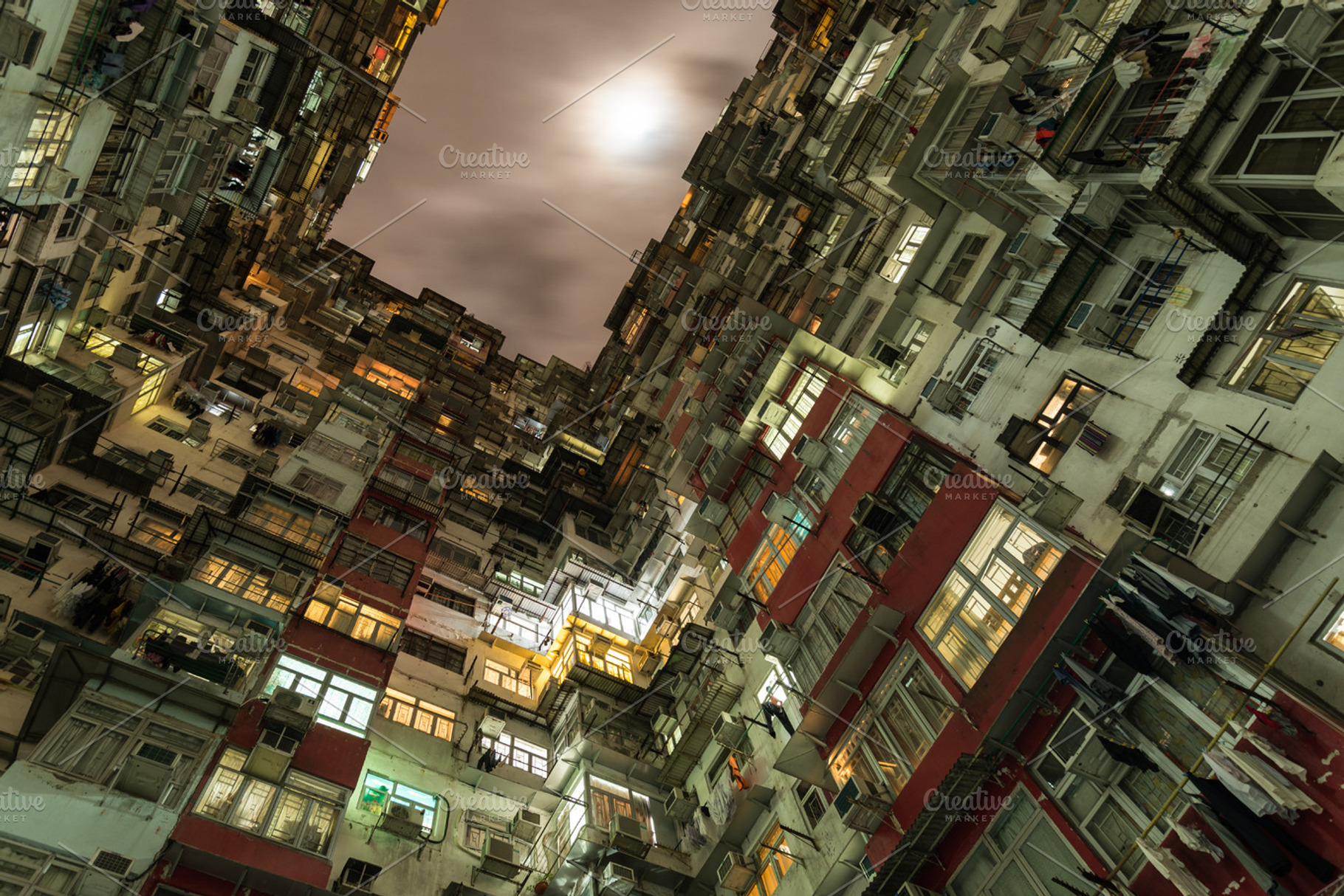 Hong kong overcrowded flats containing asia, blurry, and building, an Architecture Photo by harodominguez
