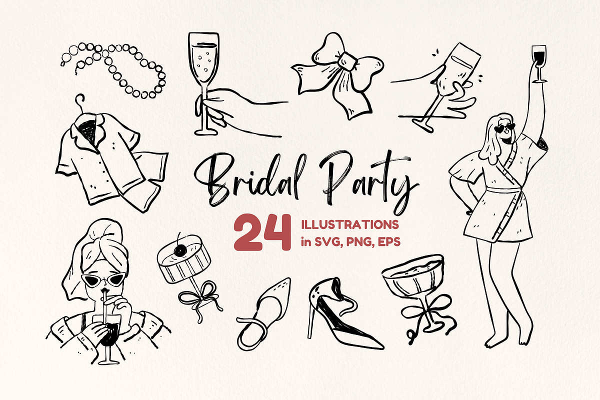 Bridal Shower Party SVG cute clipart, a Graphic by Heartwarming Art (Photo 1 of 10)