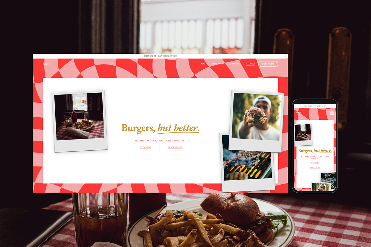 Burger Bar Restaurant Website preview 3