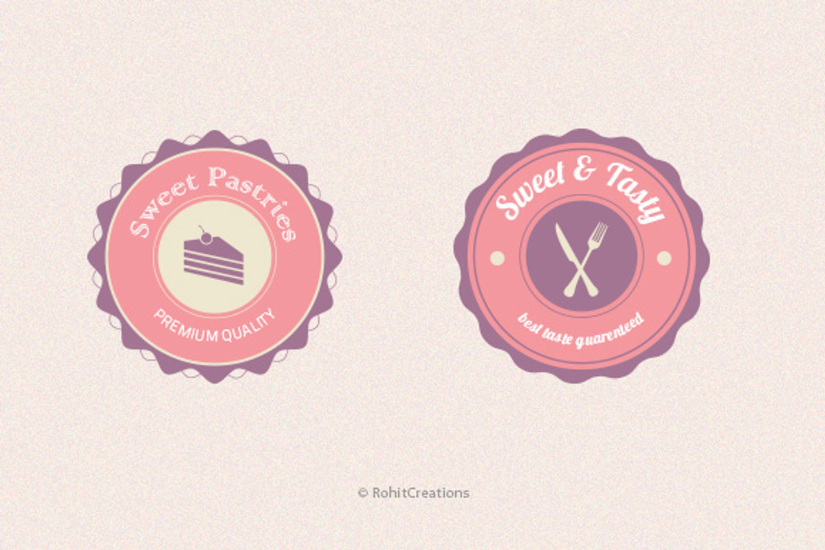 Vintage Bakery Badges preview 2