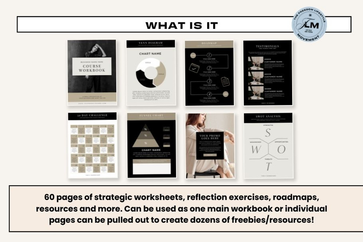 60 Page Lead Magnet - Noir Luxe, a Social Media Template by Freedom Business Shop (Photo 2 of 10)