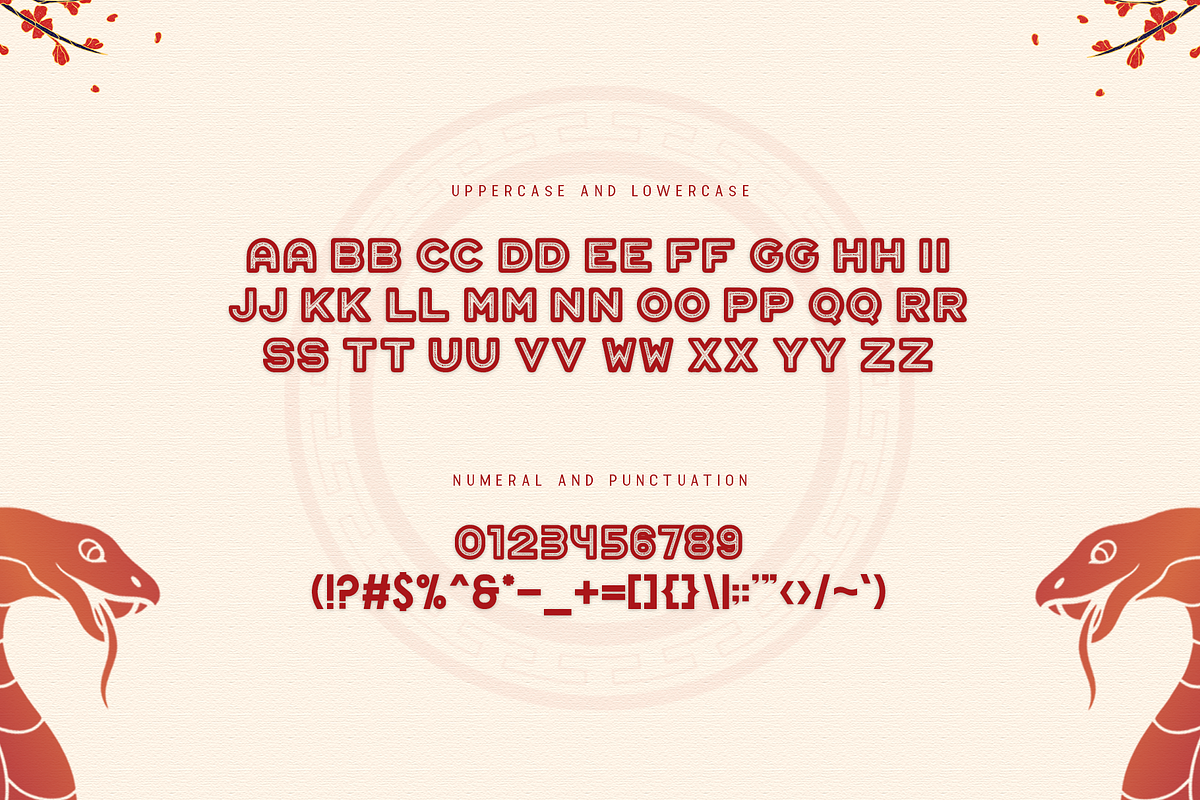 Snake Venom - Modern Chinese NewYear, a Sans Serif Font by overlaytemplates (Photo 4 of 5)