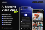 AI Meeting Video Mobile Apps UI Kit, an UI Kit Template by Creative Perspective (Thumbnail 1 of 5)