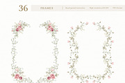 Watercolor Blush Roses Floral Set, a Decorative Illustration by Carol Lozove (Thumbnail 10 of 50)