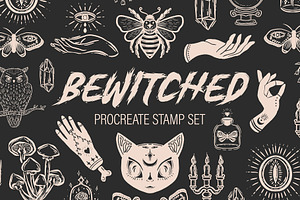 Witch Magic Procreate Stamp Brushes