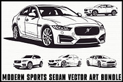 Luxury Sports Sedan Vector Clipart S, an Illustration by Designs_River (Thumbnail 1 of 7)