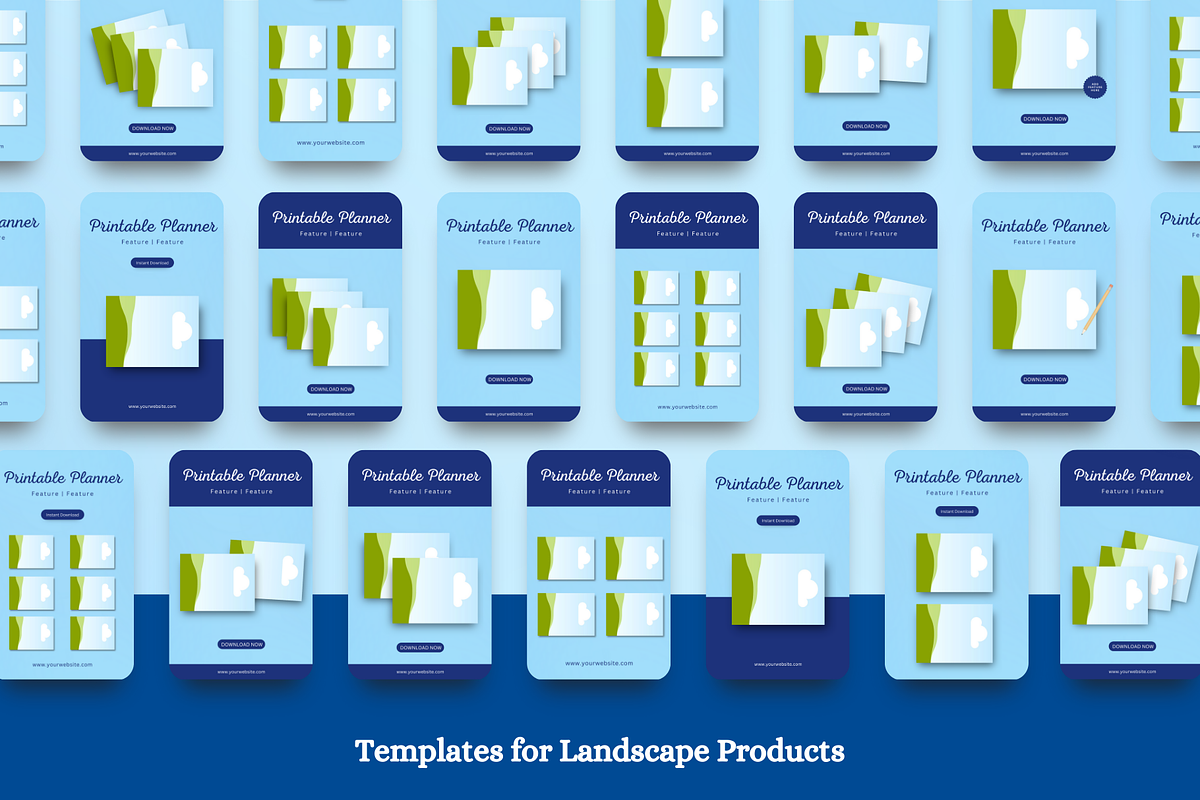 Pinterest Pin Templates Printables, a Social Media Template by The Chaos Project (Photo 6 of 8)