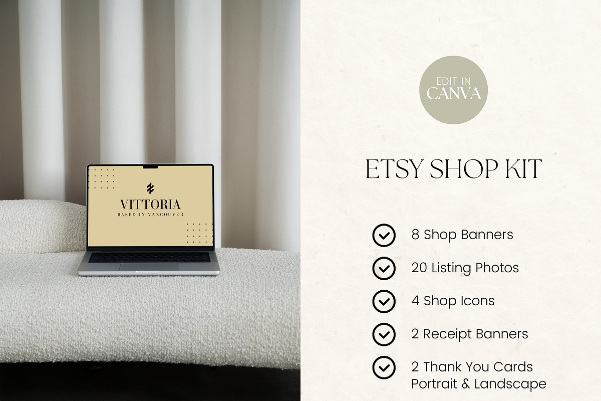 Etsy Shop Kit Branding Templates, a Branding & Logo Template by Branding Babe Co. (Photo 2 of 7)
