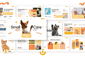 Small Pet Care Google Slides, a Presentation Template by Loin Studio