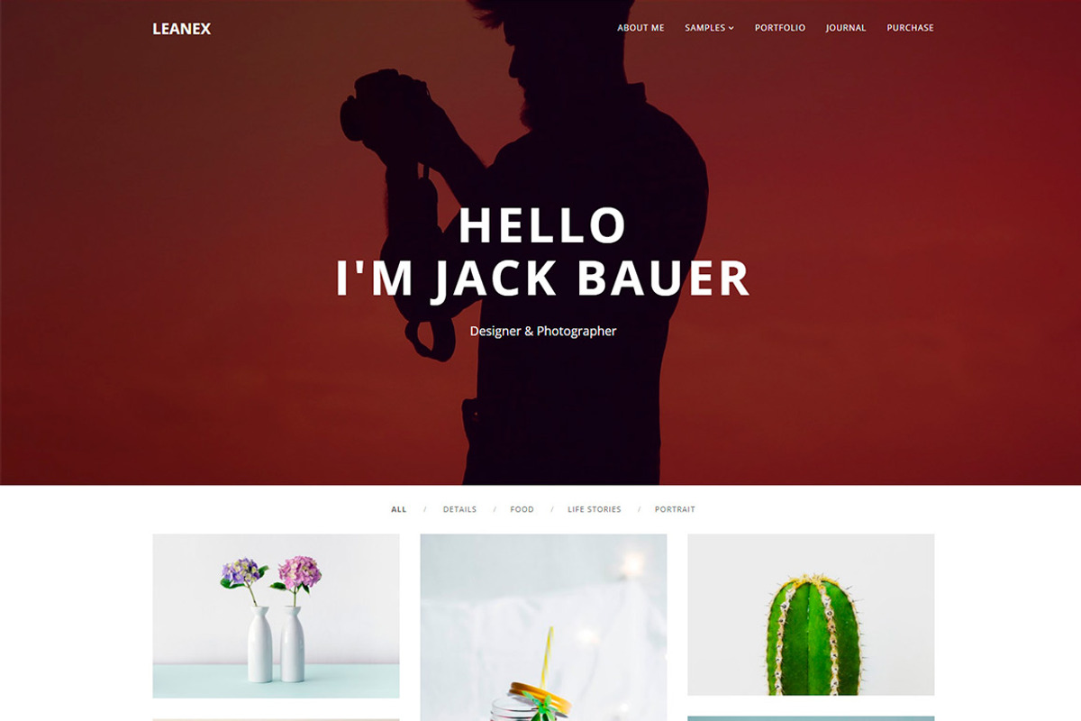 Leanex - Minimalist Portfolio Theme, a WordPress Template by DinevThemes (Photo 2 of 5)