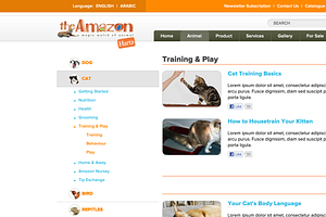 Amazon Pets Shop HTML Template