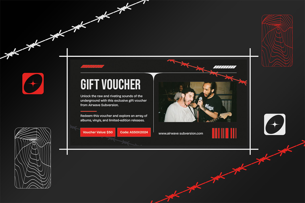 Rebellious Red - Gift Voucher, a Print Template by StreaksideStd (Photo 3 of 3)