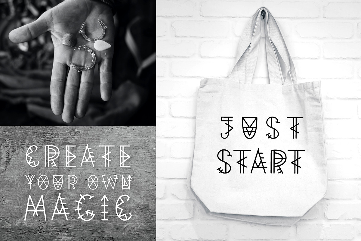 Native Geometric Font, a Script Font by Katrinelly (Photo 8 of 8)