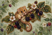 Embroidered Dormouse PNG, an Object Graphic by The Edit (Thumbnail 3 of 3)