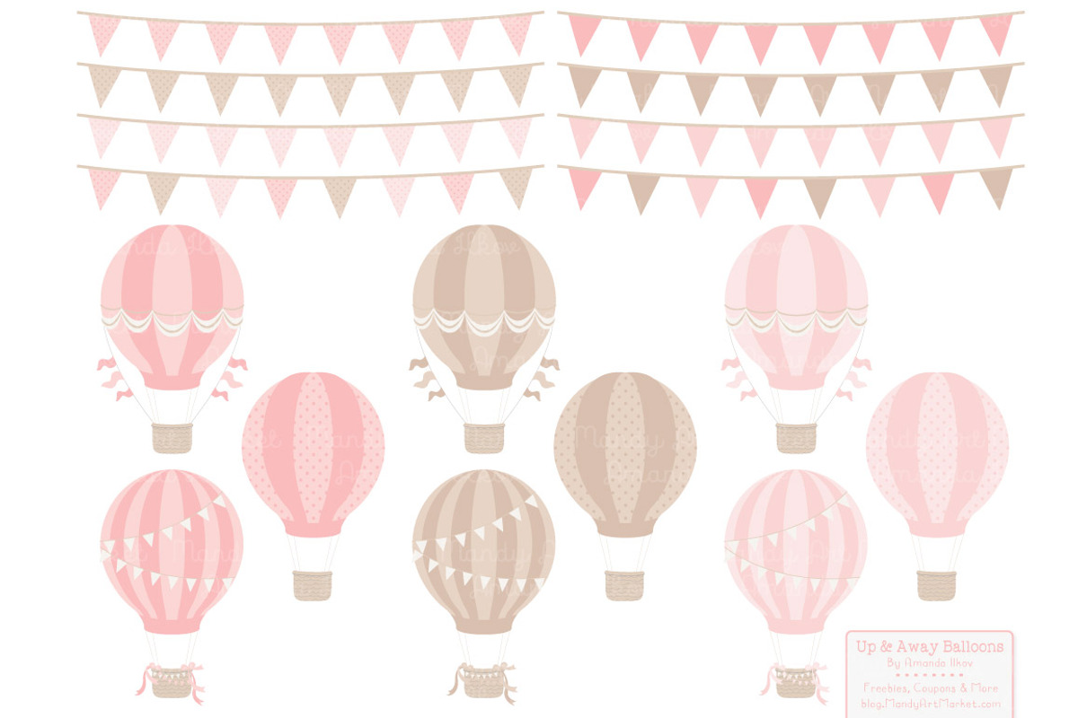 Pink Hot Air Balloons & Patterns, an Illustration by Amanda Ilkov (Photo 4 of 5)
