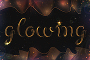 8 GLOWING METAL FONTS / 8 BRUSHES, a Handwritten Font by Nadin_Lebedeva (Thumbnail 1 of 16)