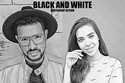 Black and White Photoshop Action, an Action Add-On by Grishka89 (Thumbnail 1 of 11)