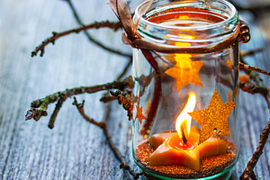 Christmas Candle in a Jar