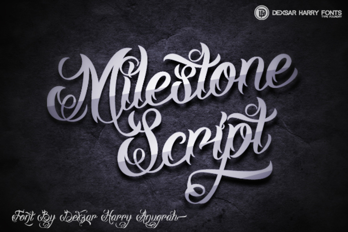 Milestone Script - Tattoo Font