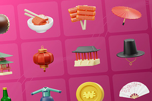 Korean Culture 3D Icon