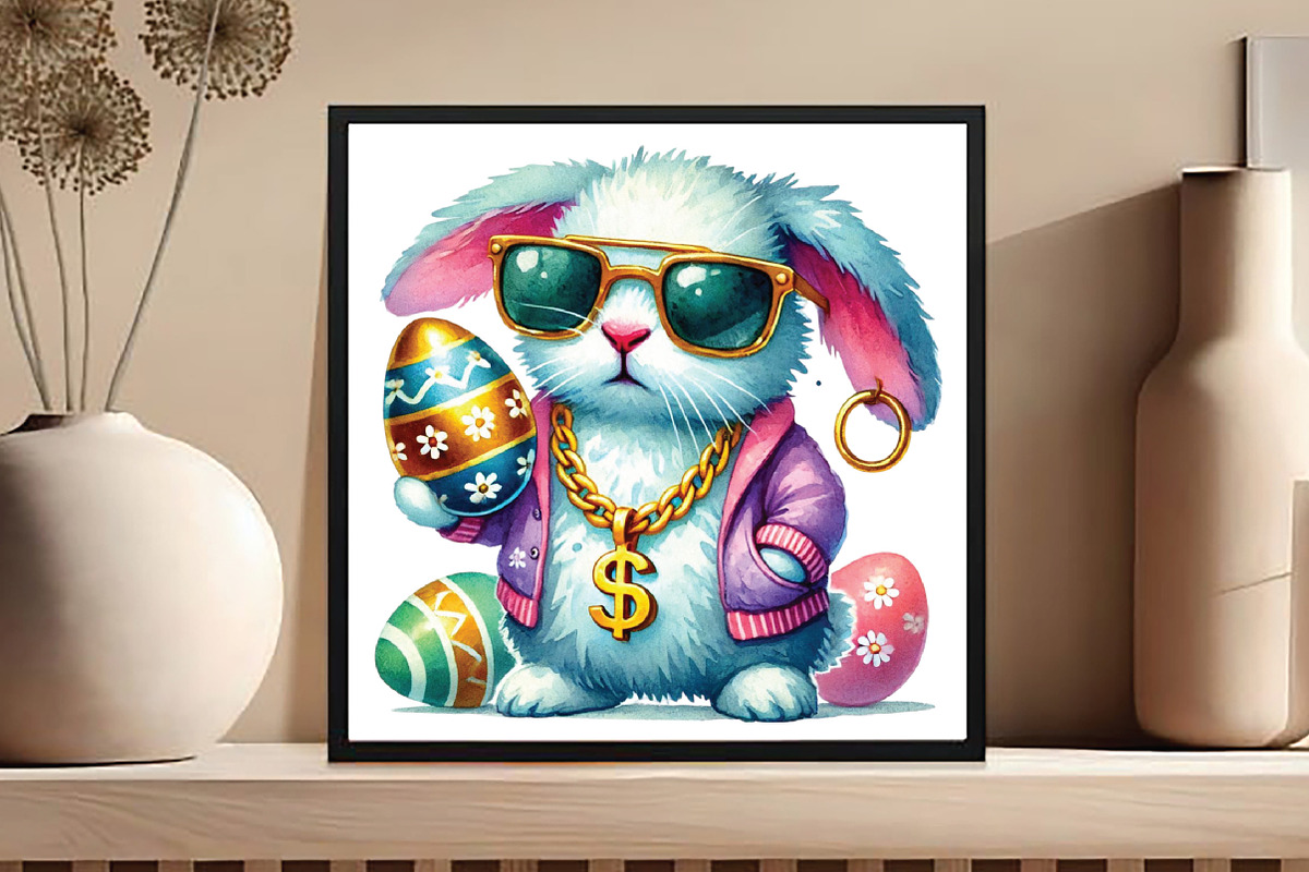 Easter hip hop Bunny Sublimation, an Illustration by DreamCafeArt (Photo 5 of 5)