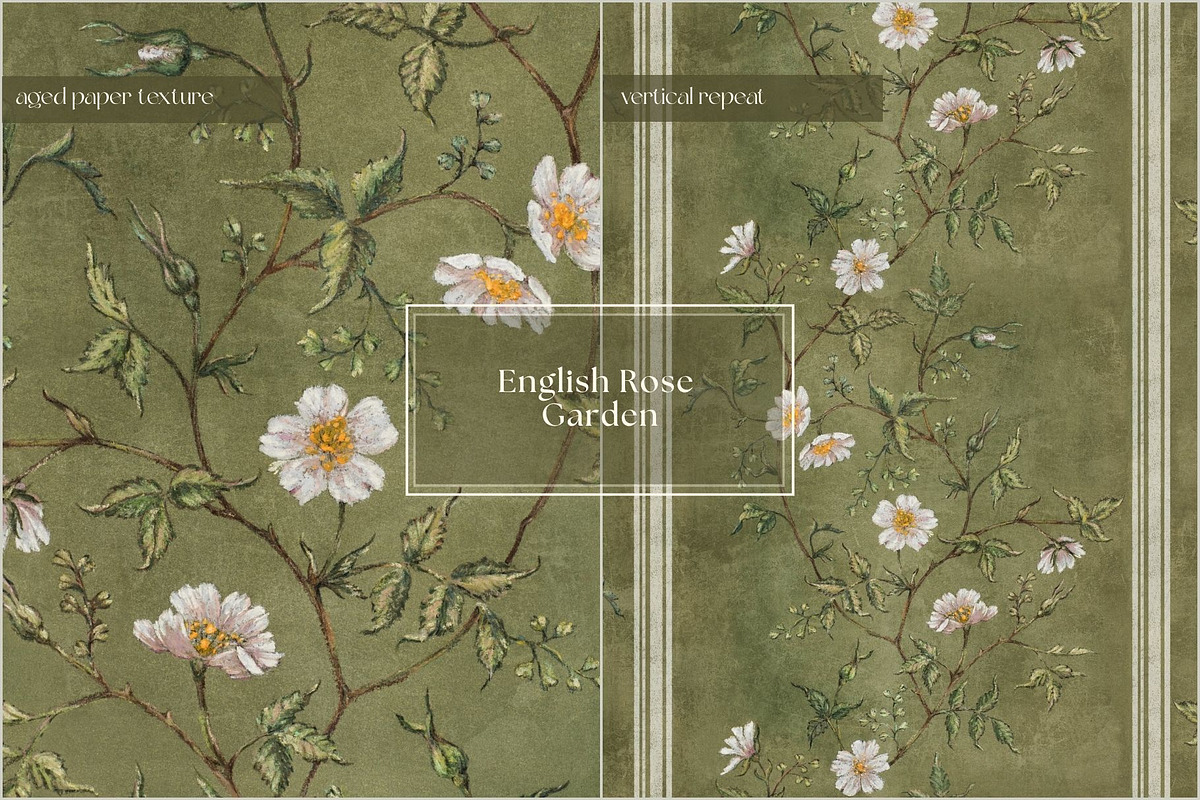 Vintage Floral Pattern Collection, a Pattern Graphic by MouseGrey (Photo 4 of 9)